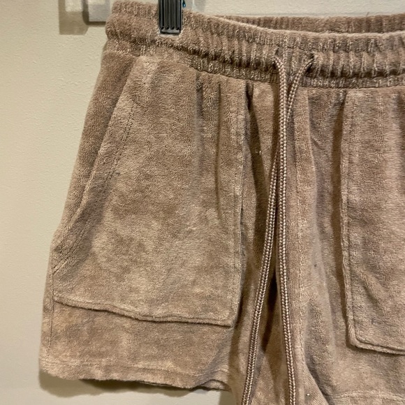 Zara Brown Terry Cloth Shorts - Picture 5 of 9